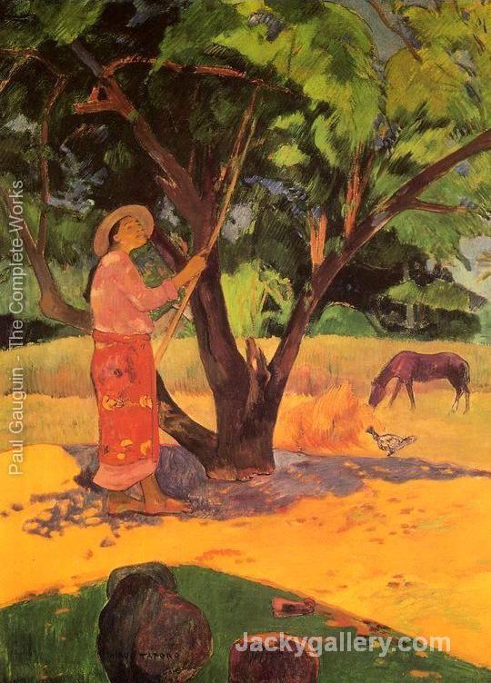 Mau Taporo Aka The Lemon Picker by Paul Gauguin paintings reproduction